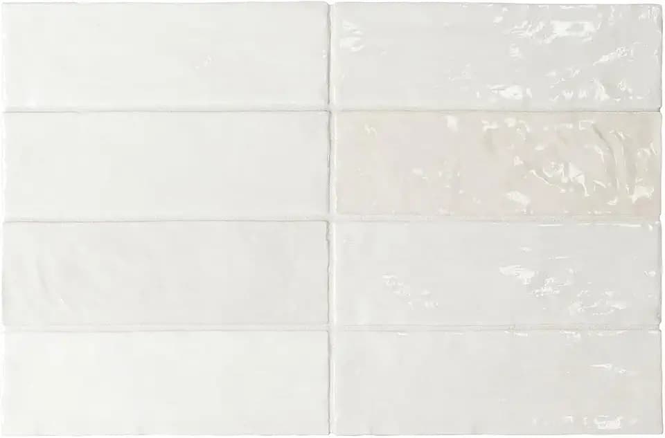 Rivian Zellige 2.5" x 8" Ceramic Wall Tile (5.38 Sq. Ft. / Case) (Blanc)