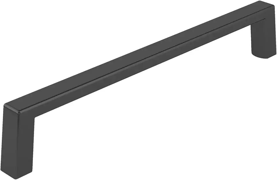 Richelieu Hardware BP10746900 Eglinton Collection 6-inch (152 mm) Center-to-Center Matte Black Modern Rectangular Cabinet and Drawer Pull Handle for Kitchen, Bathroom, and Furniture