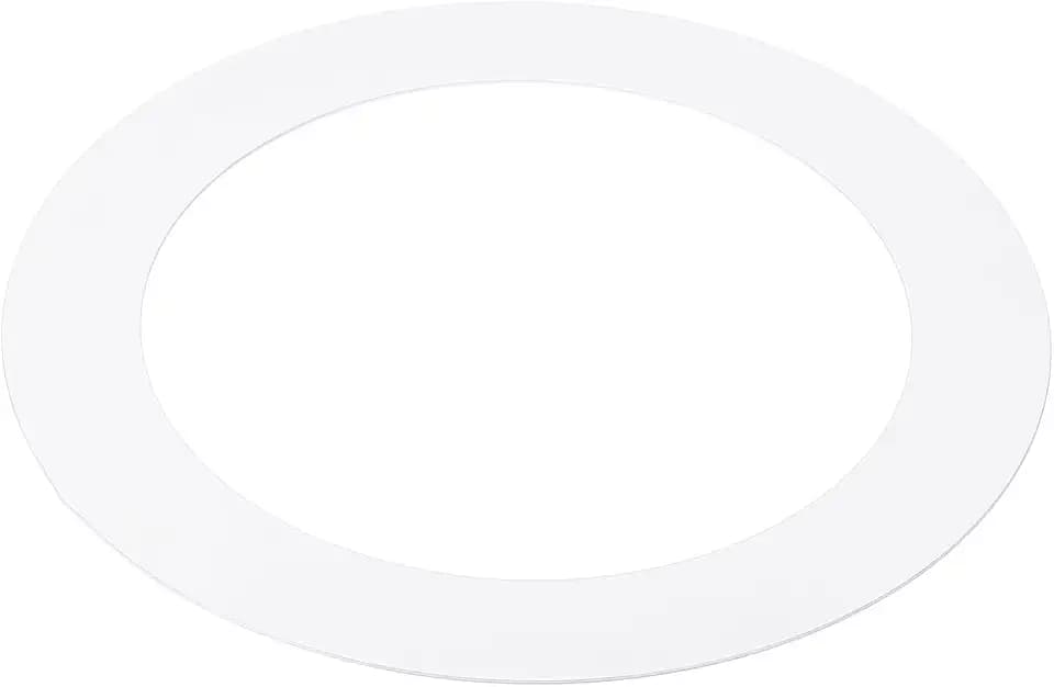PATIKIL 5" ID 7.48" OD Goof Rings for Recessed Light, Matte White Goof Metal Trim Ring Lighting Fixture for Ceiling Wall Recessed Can Downlights
