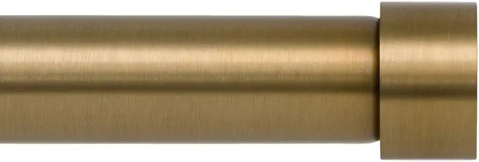 Ivilon Window Curtain Rod End Cap - 1 inch Pole. 120 to 240 Inch. Warm Gold