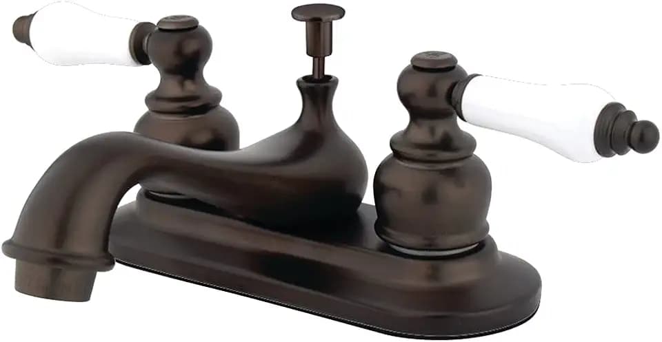Kingston KB605B 4" Centerset Bathroom Faucet, Oil Rubbed Bronze