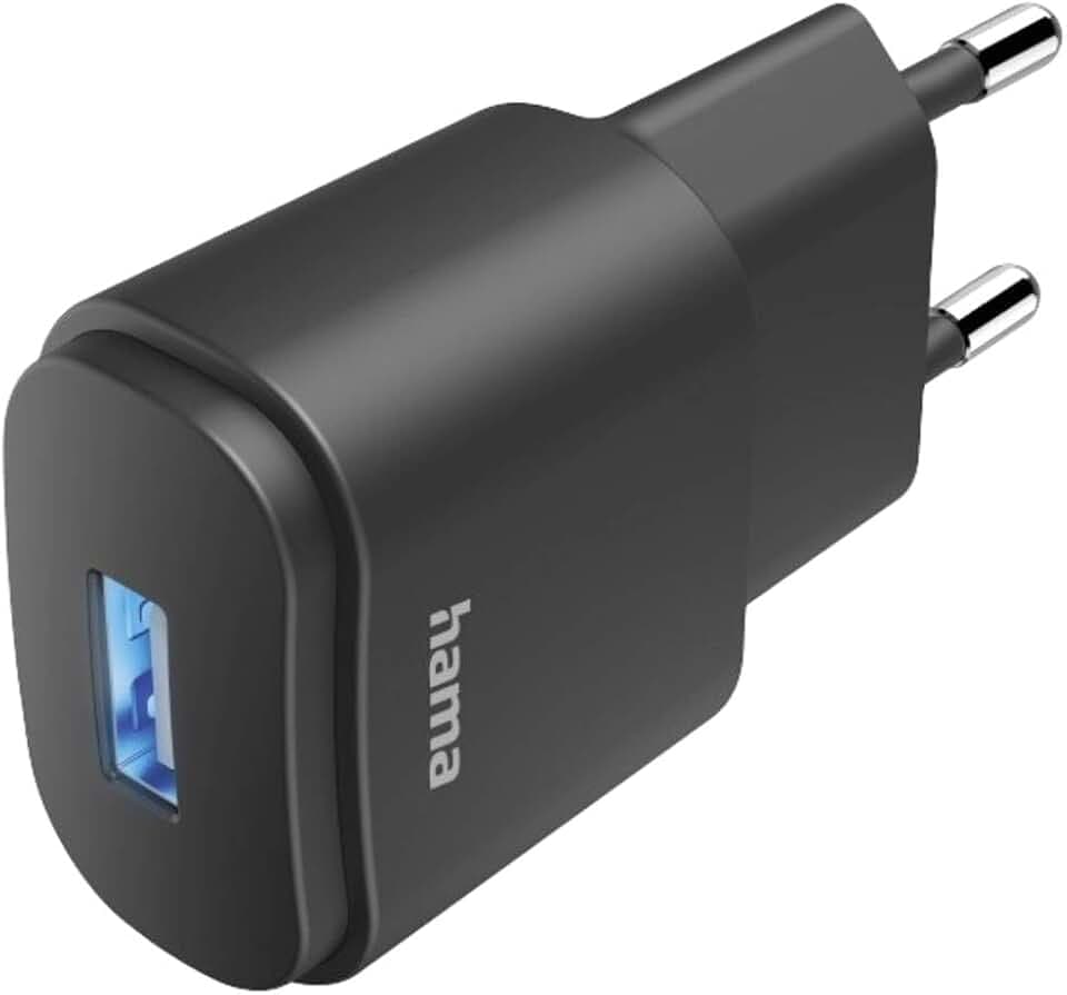 Hama Netzladegerät USB (USB-A, 6 W, 5 V/1,2 A, Universal-Netzadapter, Ersatz-Ladegerät für C) Schwarz