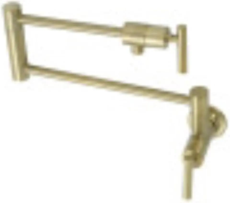 Kingston KS4107CML Wall Mount Pot Filler Faucet, Brushed Brass