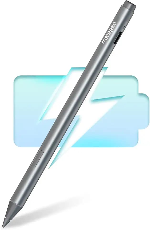 Metapen Stift M2 für Surface, 4096 Druckstufe, Tail-Radierer, Neigungserkennung, USB-C-Aufladung (100 Std. Akkulaufzeit), Kompatibel mit Surface Pro X/8/7/6/5/4/3, Surface 3/ Duo/2
