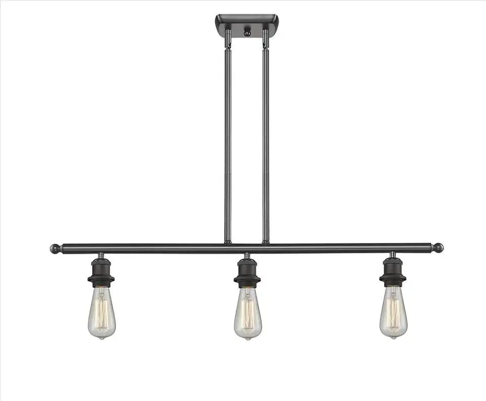 Innovations 516-3I-BK-LED 3 Island Light Vintage Dimmable LED, Matte Black