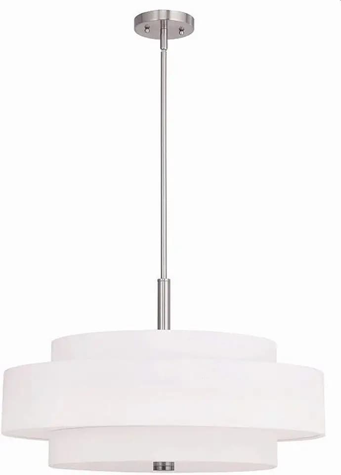 Livex Lighting 50875-91 Meridian 5-Light Pendant, Brushed Nickel