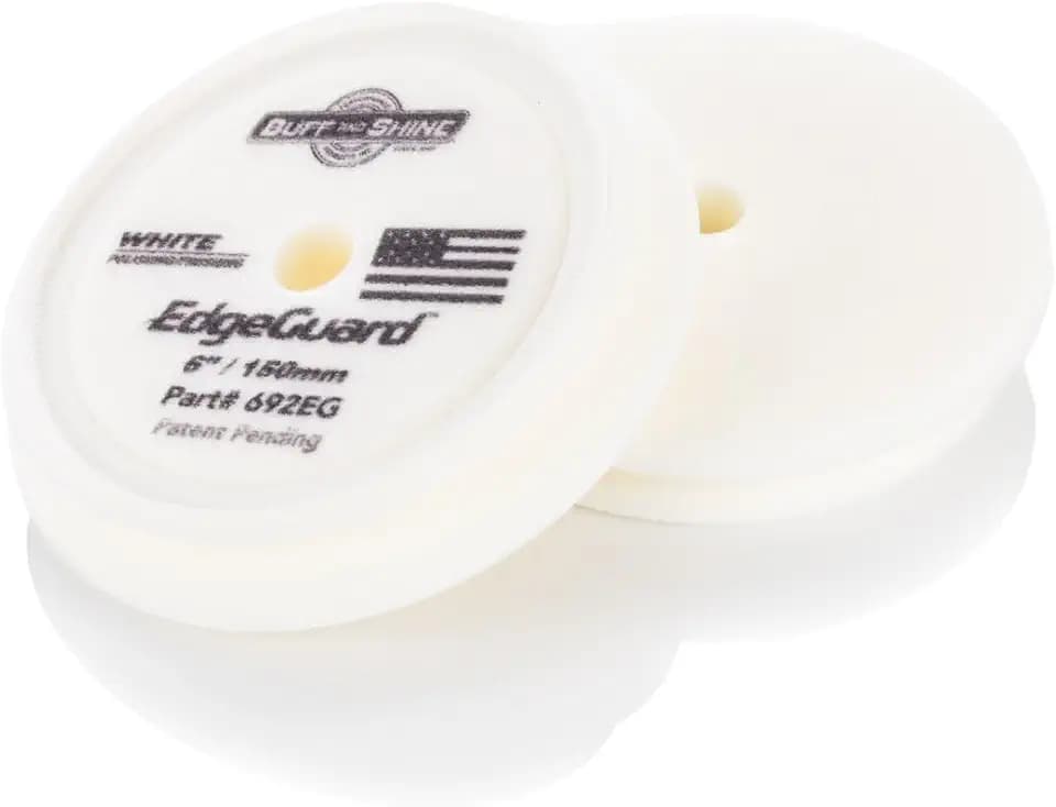 Buff and Shine - EdgeGuard Foam Pads - White - 6 Inches - Pack of 2