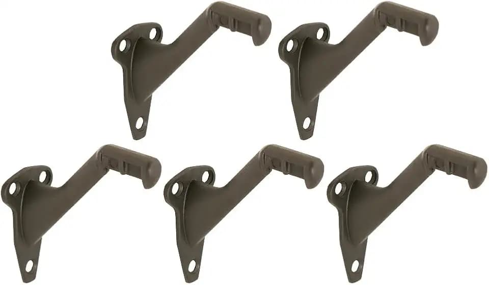 Design House 182014 Standard Handrail Bracket, Pack of 5, Steel and Zinc Construction, Oil Rubbed Bronze