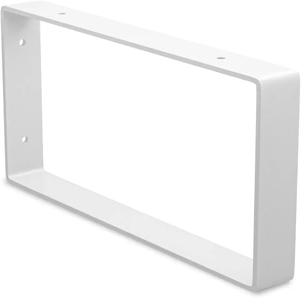 Amig – Regalträger – Rechteckige Wandkonsole Regalhalterung – Robust, funktional und modernes Design – 125 x 260 mm – Stahl – Weiß