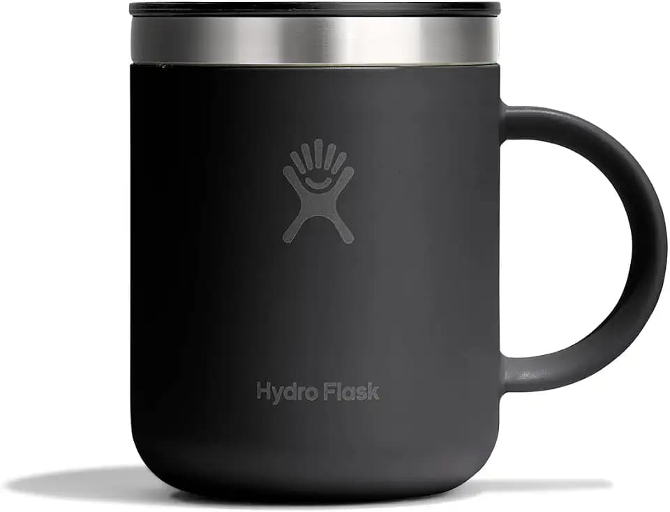 Hydro Flask Coffee Mug – Insulated Stainless Steel, Non Spill, Leak Resistant Travel Mug 12 Oz Tonal Black