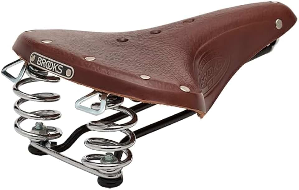 Brooks England B67, Leather Bike Saddle with Suspension Springs