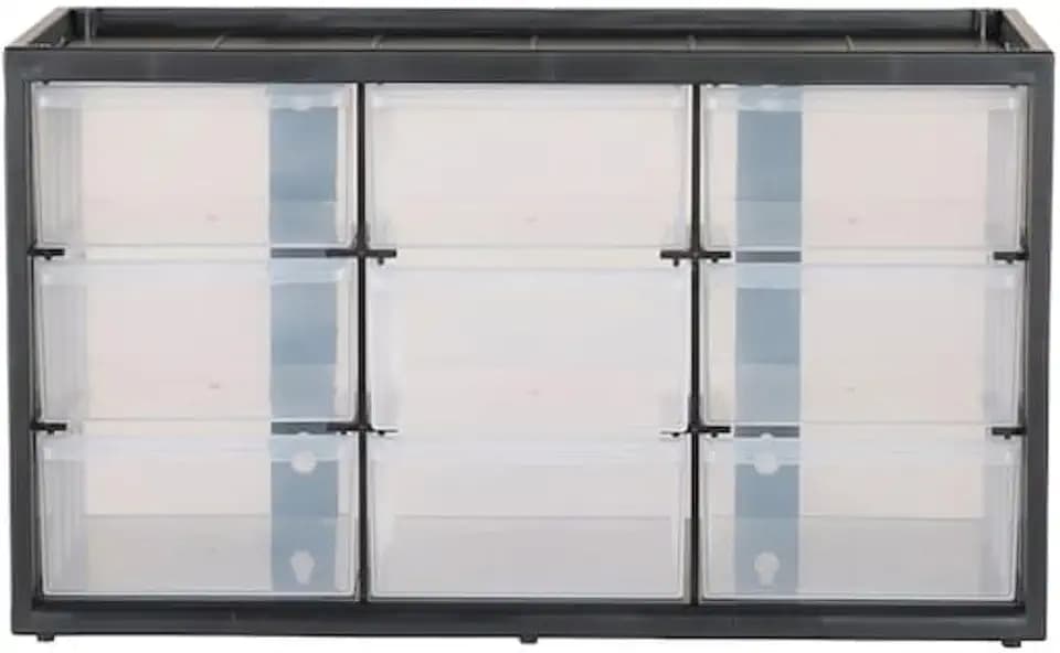 CRAFTSMAN Plastic Storage Organizer Bin System, 9 Compartment, Modular, Home Office (CMST40709)