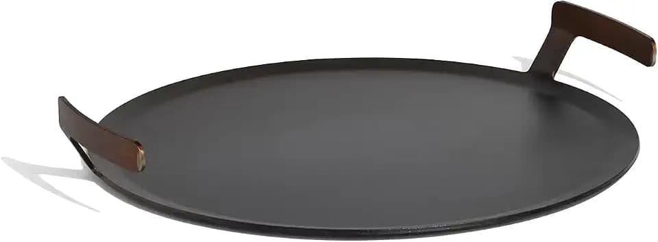 Made In Cookware - Seasoned 17" Round Carbon Steel Griddle - Professional Cookware - Crafted in Sweden - Induction Compatible