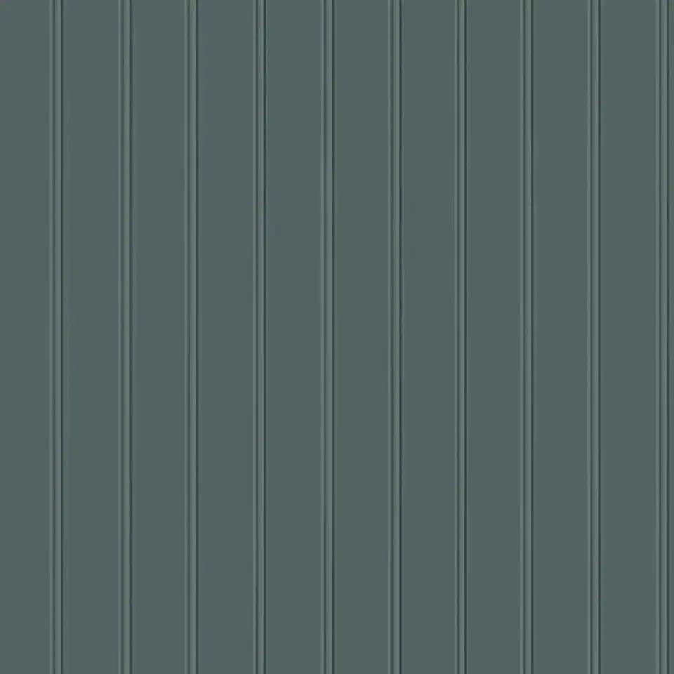 Tempaper Teal Green Faux Beadboard Removable Peel and Stick Wallpaper, 20.5 in X 16.5 ft, Made in the USA