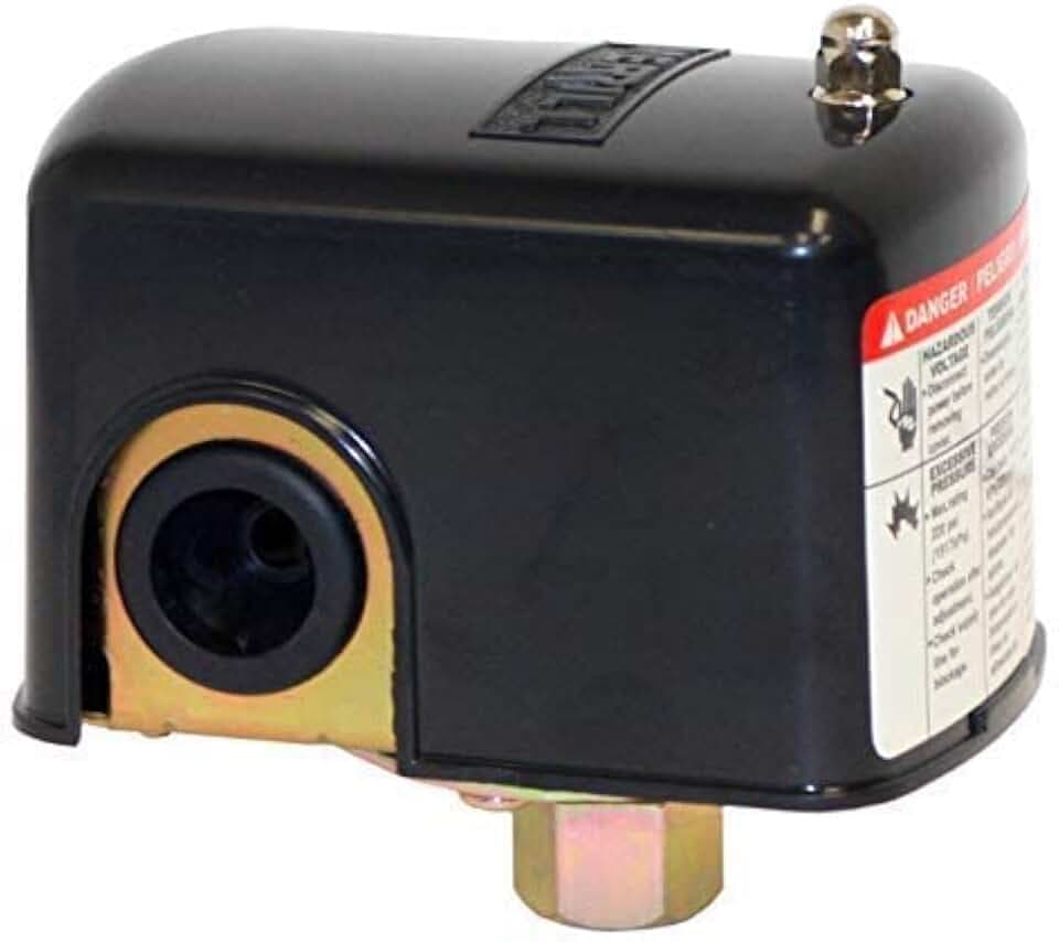 Merrill MPS5070 Water Well Pressure Control & Air-Pump Pressure Switch, 50-70 PSI Pressure Setting, NEMA 1, Adjustable Differential,1/4" Female NPT