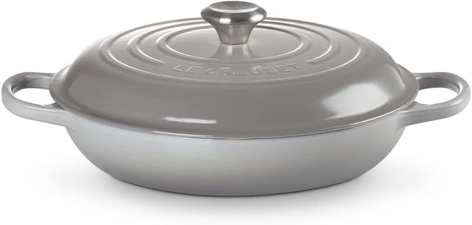 LE CREUSET 21180305412430 Gourmet Propite Pot 30 cm Pearl Grey Cast Iron