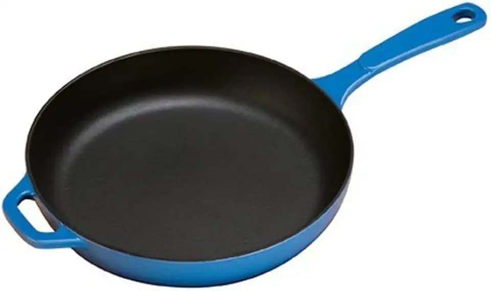 Lodge Enameled Cast Iron Skillet, 11 Inches, Caribbean Blue