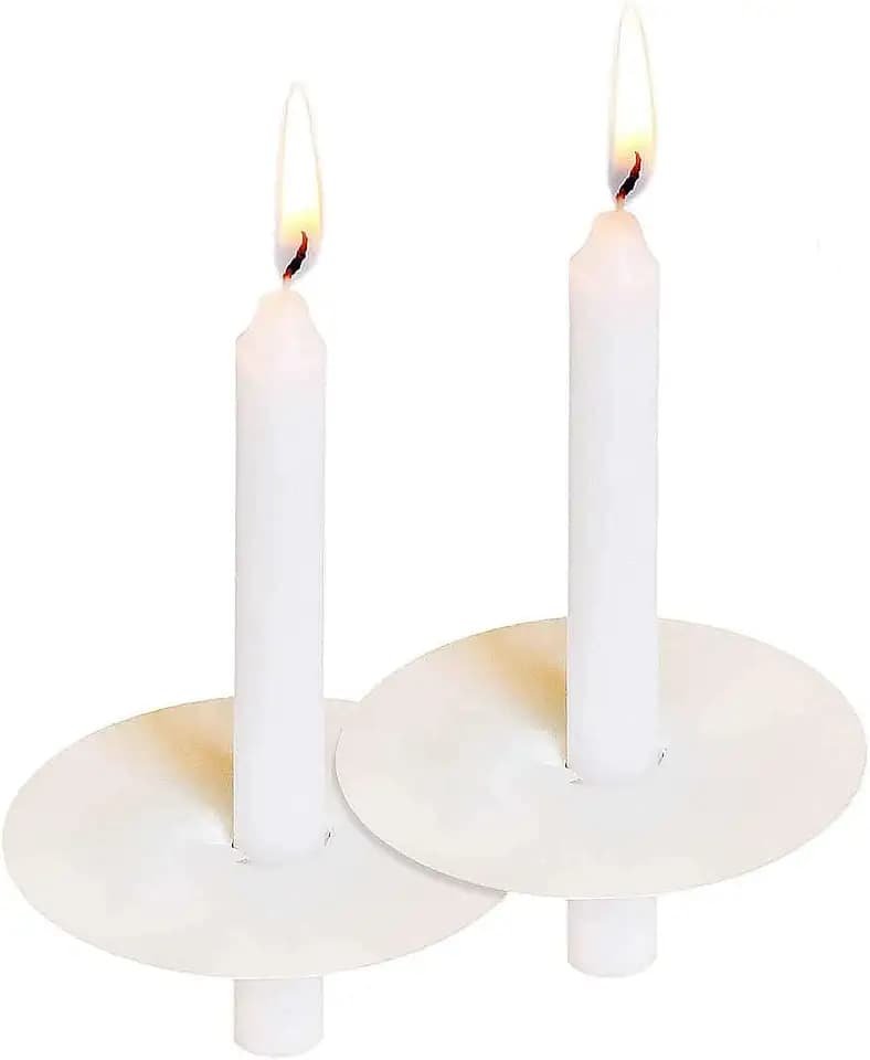 150 Packs Unscented White No Smoke ChurchCandles with Drip Protectors for Devotionalcandlelight Vigil Service.