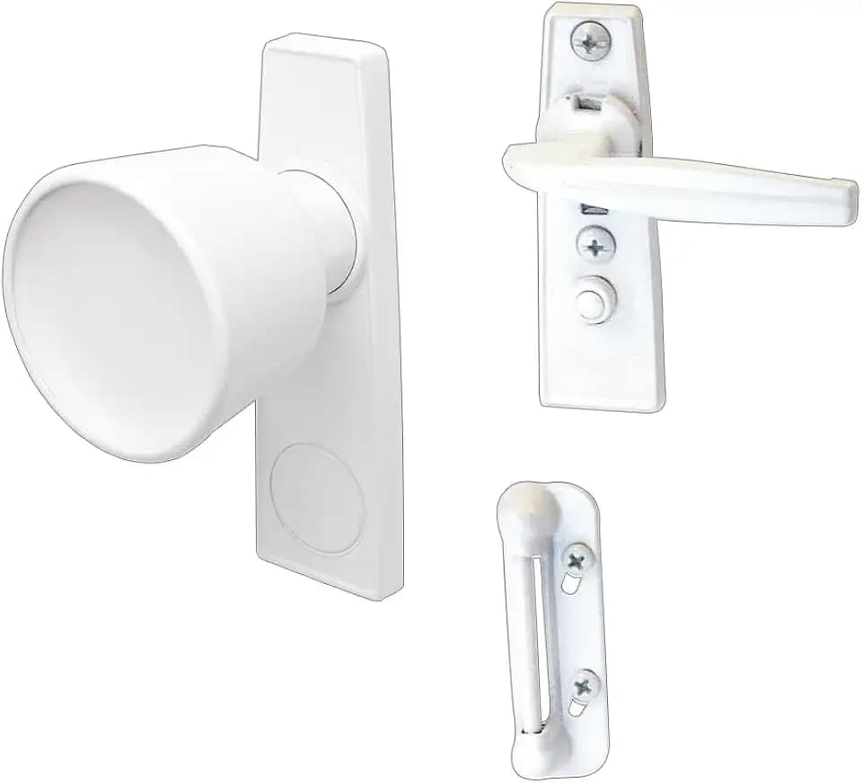 PRIME-LINE K 5121 Tulip Knob Latch, White, Single Pack
