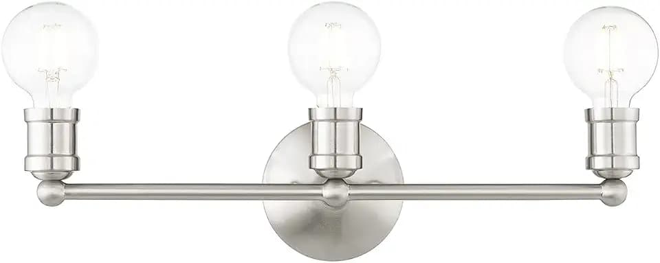 Livex Lighting 16713-91 3-Light Fixture, Brushed Nickel
