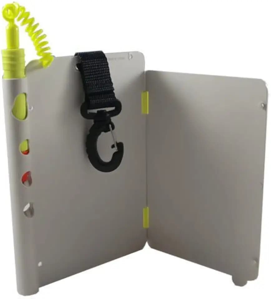 Scuba Choice Dive Slate for Underwater Communication - Durable Writing Surface for Scuba Diving & Snorkeling, Includes Pencil, Clip & Strap