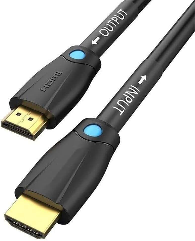 Watio Wave HDMI-Kabel, unidirektionales V2.0-Kabel, 20 m, kompatibel mit 4K, ideal für High Definition und stabile Verbindungen, Schwarz