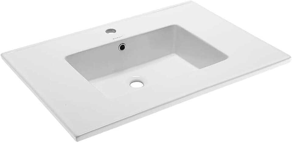 Swiss Madison Well Made Forever SM-VT328 Voltaire Vanity Top Sink, Glossy White