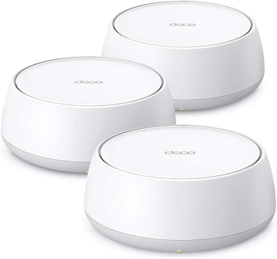 TP-Link Deco BE3600 Wi-Fi 7 Mesh-WLAN (3er Pack), 3,6 Gbps WLAN Dual-Band Router und Repeater, 2 × Gigabit-Port pro Einheit, MLO, WPA3, VPN, Kindersicherung, empfohlen für Häuser mit 4-5 Schlafzimmern