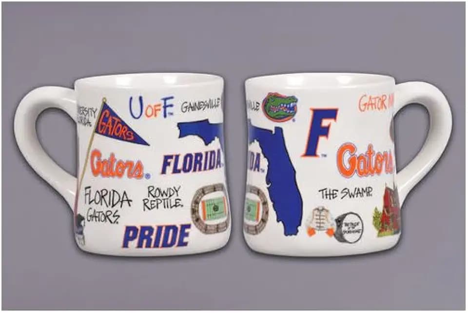Magnolia Lane Florida Gators University Gators Icon Mug with 20 oz Capacity, 4.12-inch Height, Serverware, Kitchen Accessories