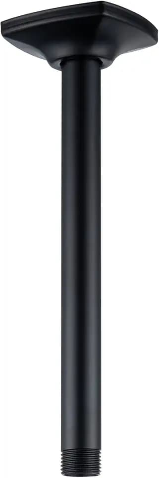 8 Inch Ceiling Mount Shower Arm and Flange,Straight Arm Ceiling-Mounted Matte Black,SW-91038-8MB.