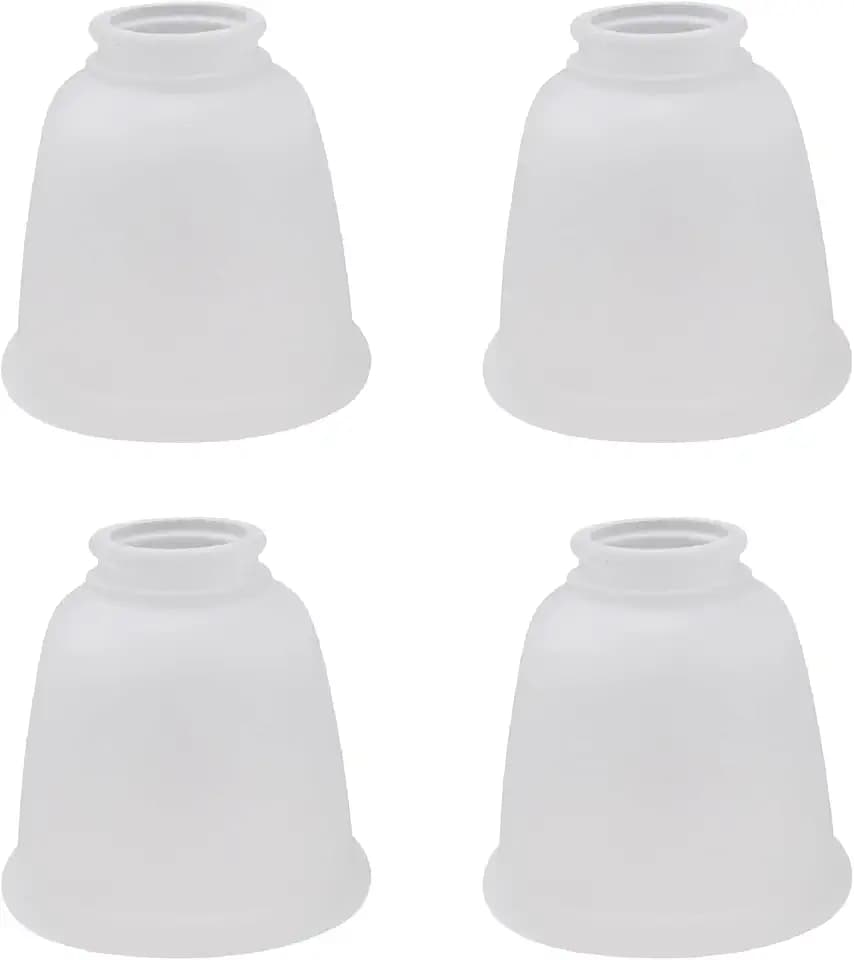 Aspen Creative 23045-4 Transitional Style Bell Shaped Frosted Replacement Glass Shade, 2-1/8" Fitter Size, 4-5/8" high x 4-5/8" diameter, 4 Pack