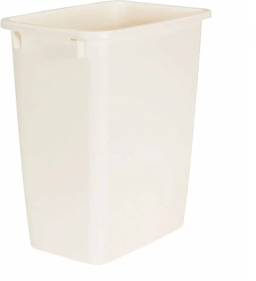 Rubbermaid Small Kitchen Bathroom Trash Can, Under Sink Waste Basket, Plastic, 5 Gallons 8 Inch Wide, Bisque