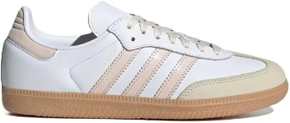 adidas Samba OG Womens Lifestyle Shoes (White/Pink/Gum) Size 6