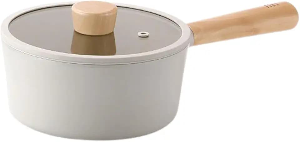 Neoflam FIKA 1.7 Qt Ceramic Nonstick Saucepan with Glass Lid, Induction