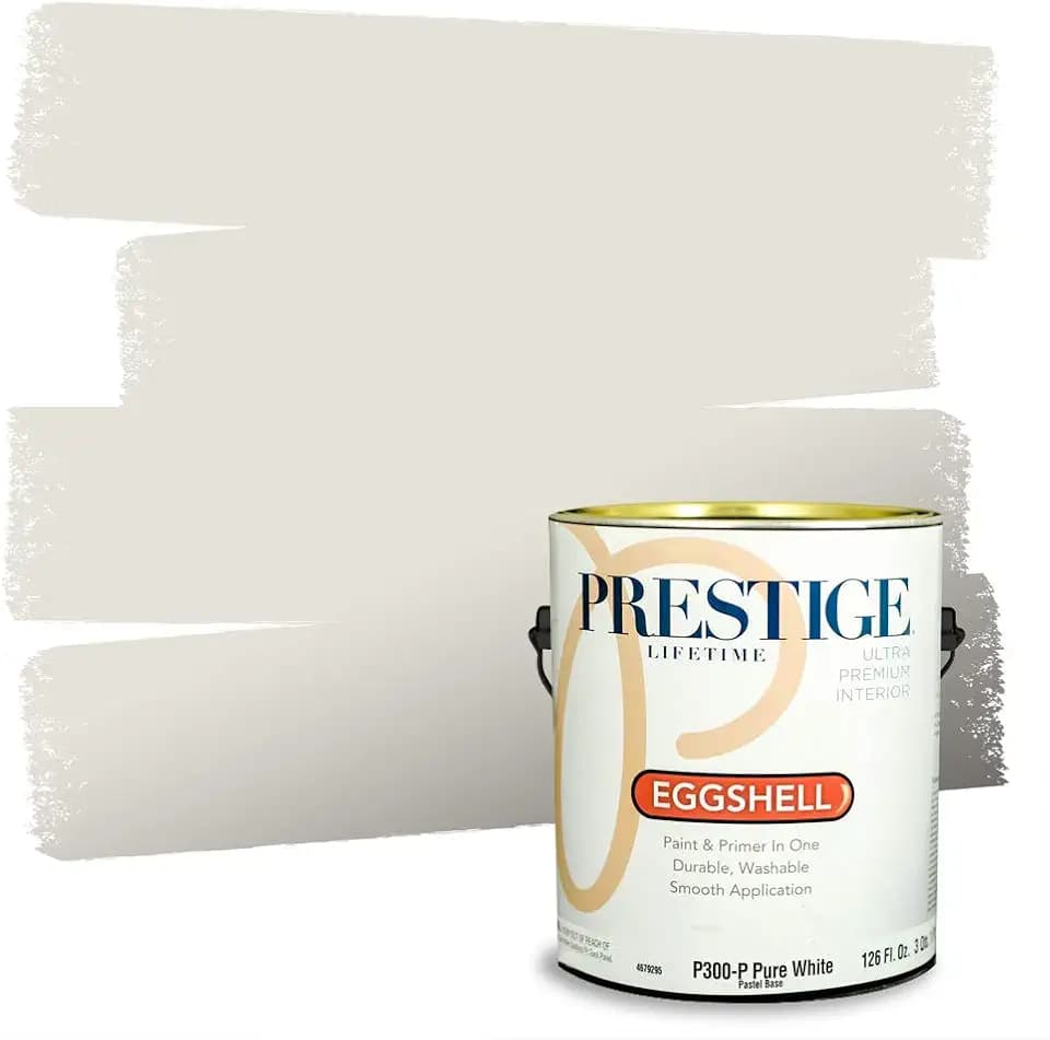 PRESTIGE Paints Interior Paint and Primer In One, 1-Gallon, Eggshell, Comparable Match of Benjamin Moore* Classic Gray*