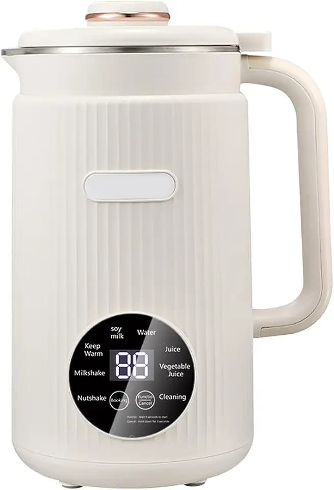 Nut Milk Maker, Soy Milk Maker Programmable Blender with Digital Display 12 Stainless Steel Blades Auto Cleaning 8H Keep Warm Function (White)