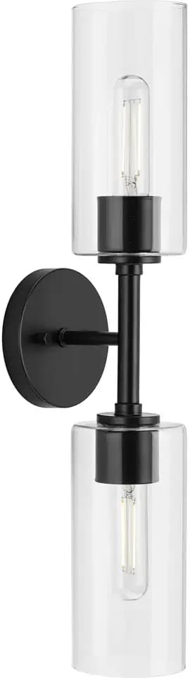 Progress Lighting Progress P710115-31M Cofield - 2 Light Wall Bracket in Contemporary Style-4.87 Inches Tall and 5.62 Inches Wide, Finish Color: Matte Black