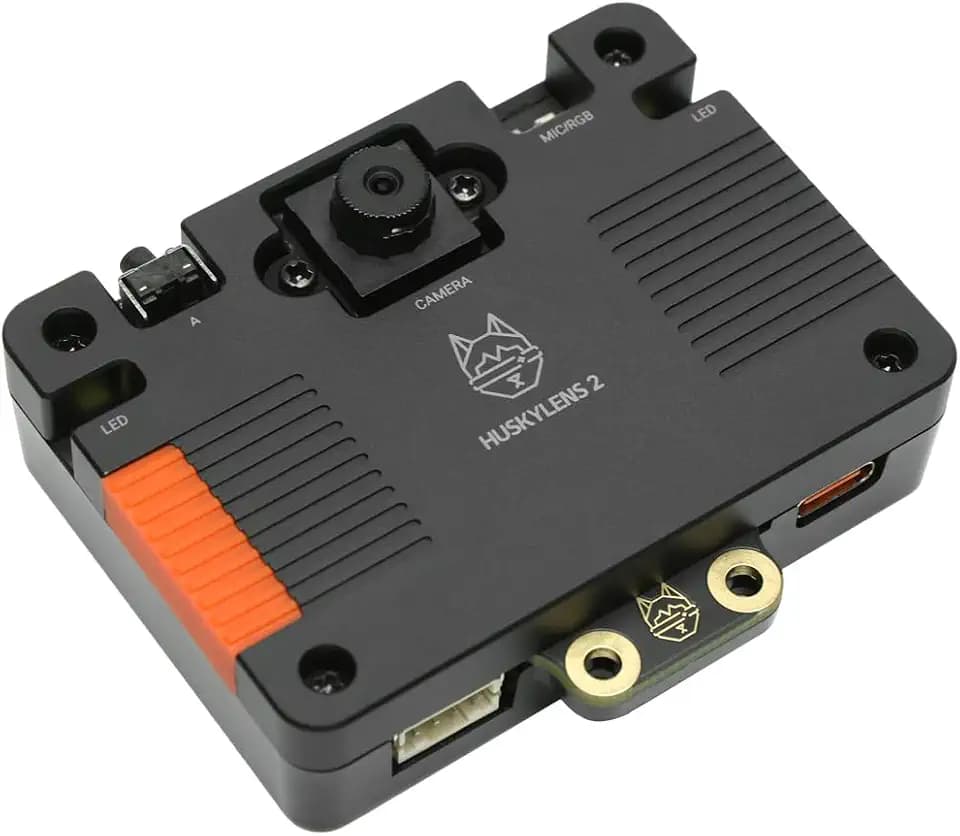 HUSKYLENS 2 AI Vision Sensor | 6 Tops Efficient NPU & 2.4" Touch Screen | Object/Face Tracking Camera for Arduino, Raspberry Pi & ESP32 | Works with ChatGPT (LLM) | No-Code STEM Robot Kit
