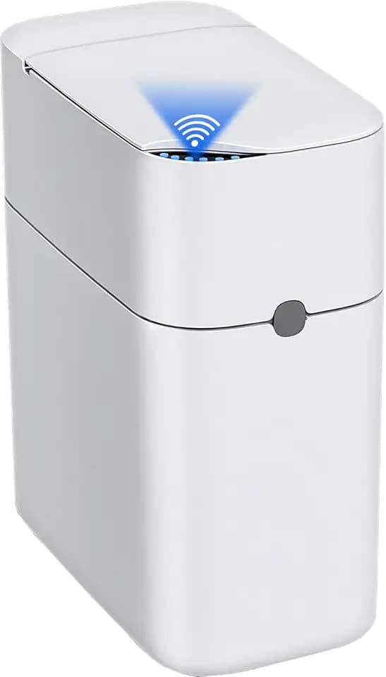CTIME Touchless Automatic Bathroom Trash Can with Lid for Bathroom