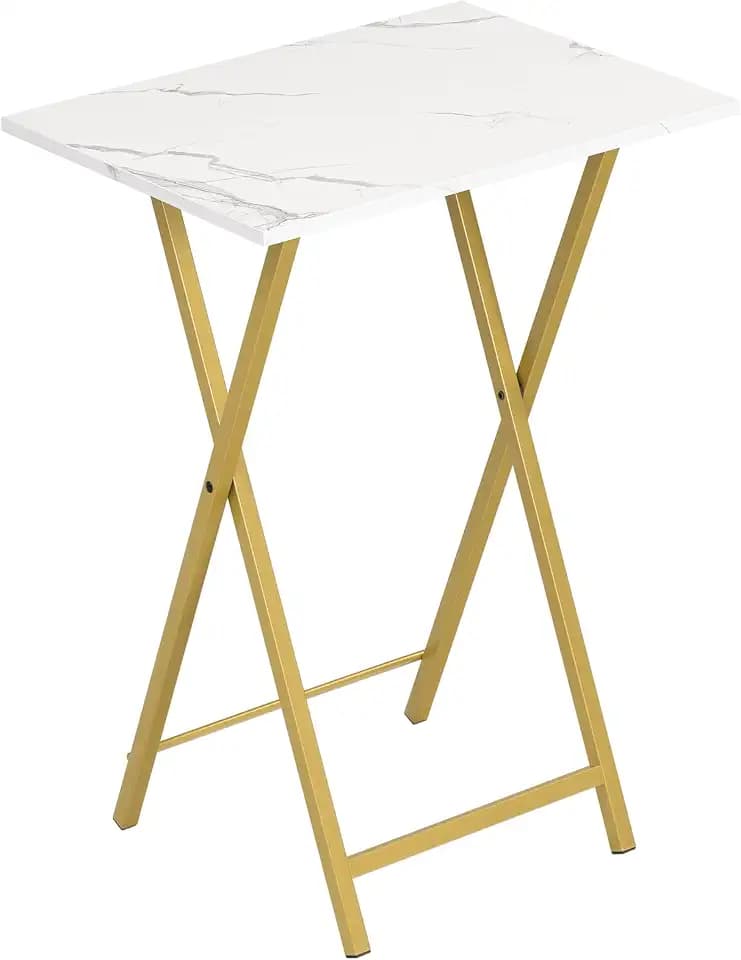 HOOBRO Folding TV Tray Table, Stable Snack Table for Small Space