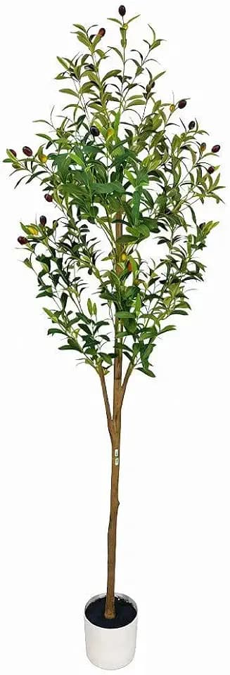 6FT Artificial Olive Tree, Fake Floor Plant for Living Room Office Modern Indoor Home Decor