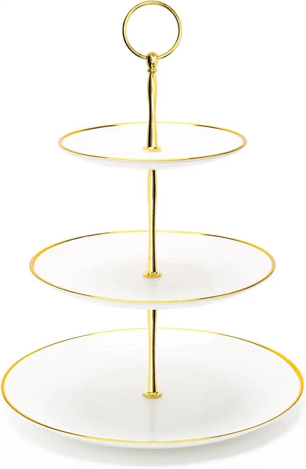 Coitak 3 Tier Cupcake Stand, Plastic Tiered Serving Tray, Round