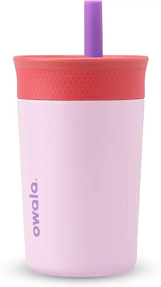 Owala Tumbler Kids Stainless Steel Water Bottle 12 oz Lilac Rocket