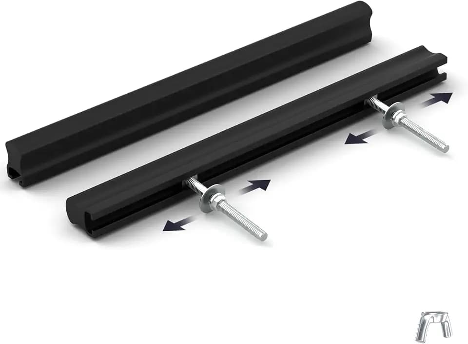Goldenwarm 10 Pack 2-8" Adjustable Black Drawer Pulls for Kitchen Handles