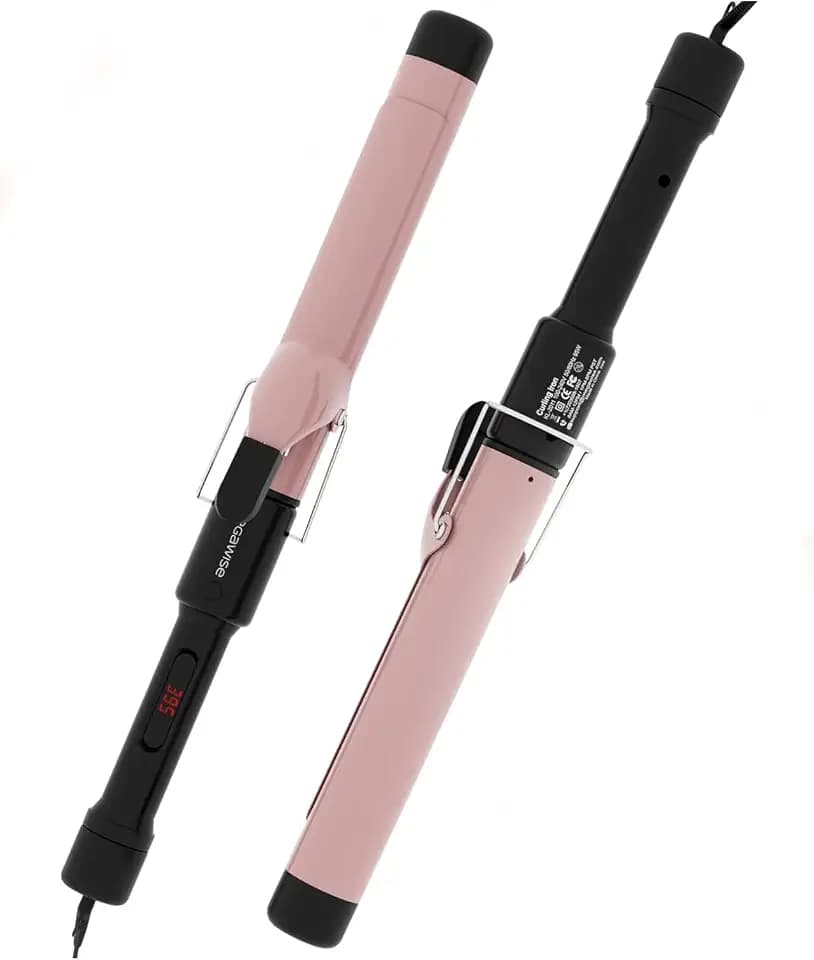 MEGAWISE Ceramic Curling Iron, 1.25 Inch Barrel Hair Curler for Home