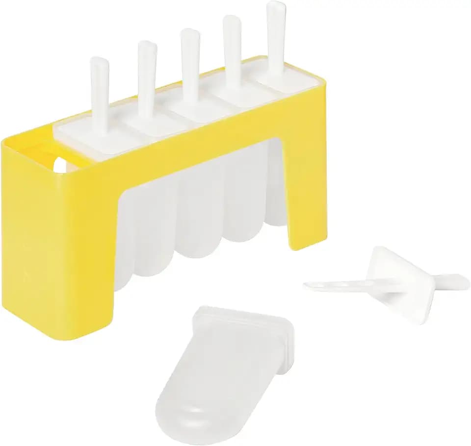 Tovolo Classic Reusable Popsicle Trays with Sticks Mold Set of 6 for Homemade Frozen Treats, Easy to Clean Reusable Popsicle Molds with Sticks and Drip Guard, Dishwasher Safe BPA Free Ice Pop Molds