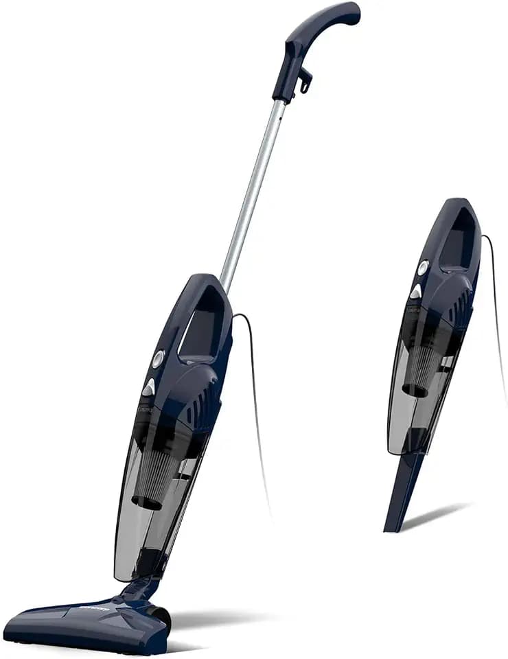Corded Stick Vacuum Cleaner, 3-in-1 Detachable to Handheld with 180°Left-Right Steering, 14KPA Powerful Suction for Pet Hair on Hard Floors, HEPA Filter, Lightweight with 16.4ft Long Cord