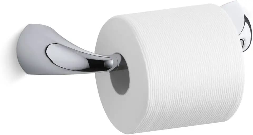 KOHLER K-37054-BN Alteo Pivoting Toilet Paper Holder, Contemporary Bathroom Toilet Paper Holder, Polished Chrome