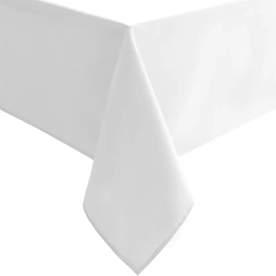 Hiasan White Rectangle Tablecloth, 54 x 80 Inch, 1 Pack