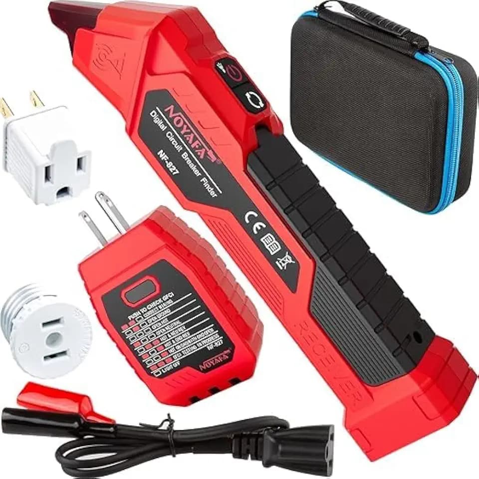 NOYAFA Circuit Breaker Finder with 3 Accessories &GFCI Outlet Tester